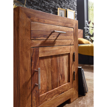 Artikelbild 5 für WOHNLING Nachttisch Massivholz sheesham 50,0 x 40,0 x 60,0 cm, Artikelnummer 905461