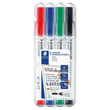 Artikelbild 1 für STAEDTLER compact Whiteboard-Marker farbsortiert 1,0 - 2,0 mm, 4 St., Artikelnummer 136341
