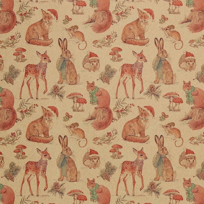 Artikelbild 3 für JUNG SCHÖNER VERPACKEN Geschenkpapier Vintage Waldtiere mehrfarbig, 20,0 m, Artikelnummer 903092