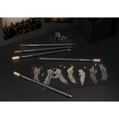 Artikelbild 2 für FABER-CASTELL Black Edition Skin Tones Buntstifte farbsortiert, 12 St., Artikelnummer 100349