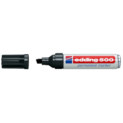 Artikelbild 9 für edding 500 Permanentmarker schwarz 2,0 - 7,0 mm, 1 St., Artikelnummer 311001