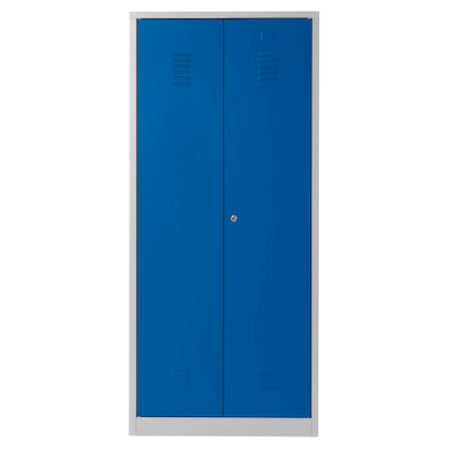 Artikelbild 5 für Gürkan Putzmittelschrank 104528 lichtgrau, enzianblau 80,0 x 50,0 x 180,0 cm, aufgebaut, Artikelnummer 242774