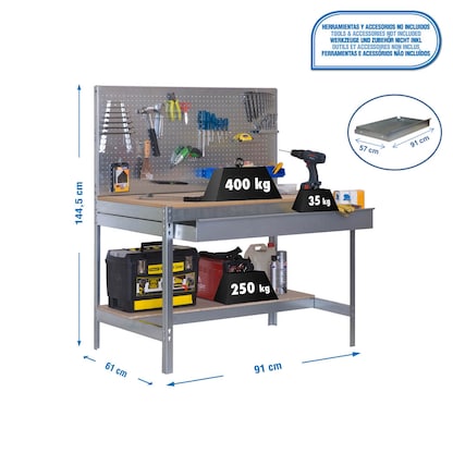 Artikelbild 2 für Simonrack Werkbank SIMONWORK BT2 BOX silber 1 Schublade 91,0 x 61,0 x 144,5 cm, Artikelnummer 359269