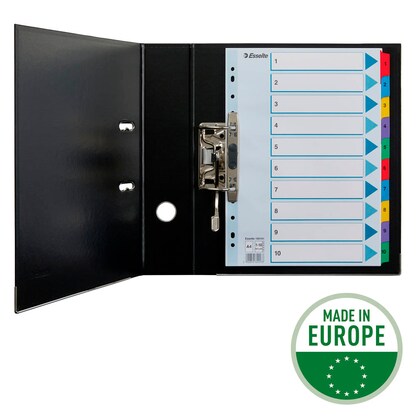 Artikelbild 3 für Esselte Ordnerregister DIN A4 Vollformat 1-10 farbig 10-teilig, 1 Satz, Artikelnummer 352823