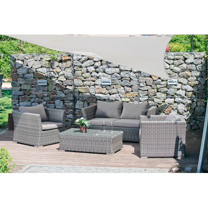 Artikelbild 2 für Garden Pleasure Loungegruppe Avila grau Kunststoff, Metall, 12-teilig, Artikelnummer 193995