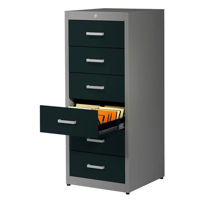 Artikelbild 6 für mauser client entry Karteischrank alu, anthrazitgrau 6 Schubladen 55,2 x 60,0 x 135,0 cm, Artikelnummer 259453