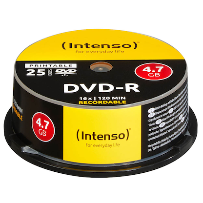 Artikelbild 16 für 25 Intenso DVD-R 4,7 GB bedruckbar, Artikelnummer 827063