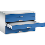Artikelbild 1 für CP 7100 Planschrank lichtgrau, enzianblau 5 Schubladen 110,0 x 76,5 x 76,0 cm, Artikelnummer 682505
