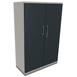 Artikelbild 1 für fm Aktenschrank Oldenburg, 4260649681077 weiß, lavagrau 3 Fachböden 100,0 x 44,2 x 151,7 cm, Artikelnummer 404984