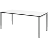 Artikelbild 1 für röhr Imperia höhenverstellbarer Schreibtisch weiß rechteckig, 4-Fuß-Gestell silber 180,0 x 80,0 cm, Artikelnummer 752921