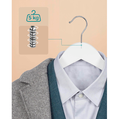 Artikelbild 7 für SONGMICS Kleiderbügel weiß, 20 St., Artikelnummer 262588