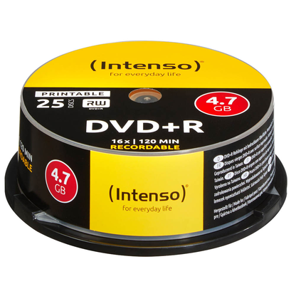 Artikelbild 20 für 25 Intenso DVD+R 4,7 GB bedruckbar, Artikelnummer 827071