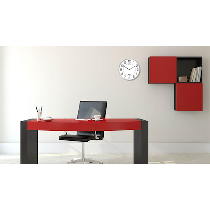 Artikelbild 2 für unilux Wanduhr Aria weiß grau Kunststoff, Ø 30,5 cm, Artikelnummer 723732