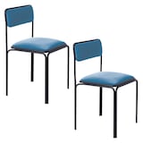 Artikelbild 1 für 2 meet powered by PAPERFLOW Besucherstühle BISTRO CHBISX2V.06 blau Stoff, Artikelnummer 231587
