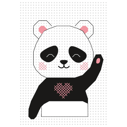 Artikelbild 10 für folia Stickbild Stickkarton Animal weiß, Artikelnummer 287506