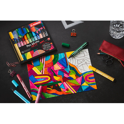 Artikelbild 3 für STABILO Pen 68 Max Filzstift schwarz, 1 St., Artikelnummer 416968