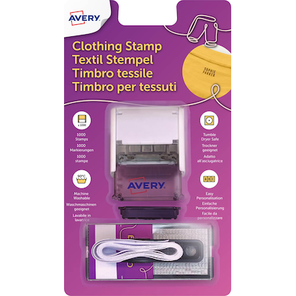 Artikelbild 5 für AVERY Zweckform Textilstempel selbstfärbend schwarz ohne Logo, 1 St., Artikelnummer 588359