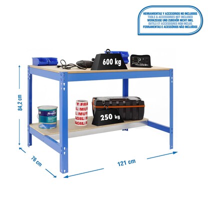 Artikelbild für Simonrack Werkbank KIT SIMONWORK BT0 1200 blau 120,0 x 76,0 x 84,2 cm, Artikelnummer 742682