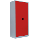 Artikelbild 1 für LÜLLMANN Stahlschrank 530354 feuerrot, lichtgrau 92,5 x 50,0 x 195,0 cm, aufgebaut, Artikelnummer 182799