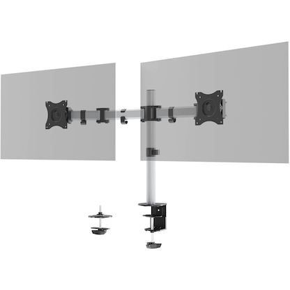 Artikelbild 4 für DURABLE Monitor-Halterung SELECT 509523 silber für 2 Monitore, Tischklemme, Tischbohrung, Artikelnummer 888333
