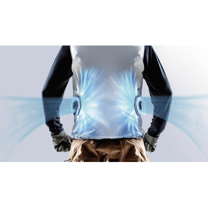 Artikelbild 2 für makita unisex Akku-Kühlweste DFV210ZL hellgrau Größe L, Artikelnummer 308538