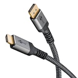 Artikelbild 1 für goobay DisplayPort 1.2/HDMI 2.0 Kabel 1,0 m grau, schwarz, 1 St., Artikelnummer 345169