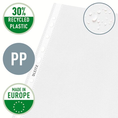 Artikelbild 11 für 100 LEITZ Prospekthüllen 4790 DIN A4 transparent genarbt 0,085 mm, Artikelnummer 578609