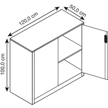 Artikelbild 2 für CP Stahlschrank 8831-000 S10207 lichtgrau, enzianblau 120,0 x 50,0 x 100,0 cm, aufgebaut, Artikelnummer 414370