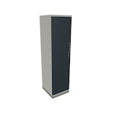 Artikelbild 1 für fm Aktenschrank Oldenburg, 4260649681169 weiß, lavagrau 3 Fachböden 40,0 x 44,2 x 151,7 cm, Artikelnummer 405262