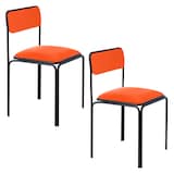 Artikelbild 1 für 2 meet powered by PAPERFLOW Besucherstühle BISTRO CHBISX2SC.27 rost Kunstleder, Artikelnummer 231708