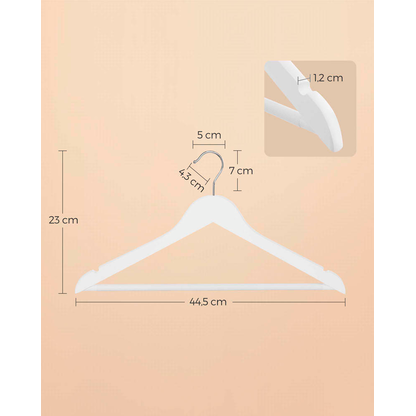 Artikelbild 4 für SONGMICS Kleiderbügel weiß, 20 St., Artikelnummer 262588