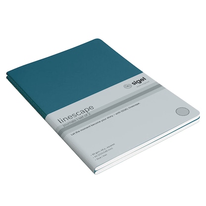 Artikelbild 3 für 2 SIGEL Notizhefte Linescape DIN A5 kariert, mittelblau, neon-grün Softcover 68 Seiten, Artikelnummer 630818