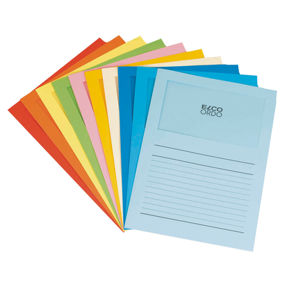 Artikelbild 13 für 100 ELCO Sichthüllen Ordo classico DIN A4 farbsortiert glatt 120 g/qm, Artikelnummer 116004