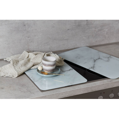 Artikelbild 9 für WENKO Herdabdeckplatten Marmor weiß, grau, 2 St., Artikelnummer 530834