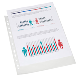 Artikelbild 1 für 10 BRUNNEN Prospekthüllen DIN A4 transparent genarbt 0,06 mm, Artikelnummer 924915