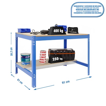 Artikelbild 3 für Simonrack Werkbank KIT SIMONWORK BT0 900 blau 90,0 x 61,0 x 84,2 cm, Artikelnummer 742714