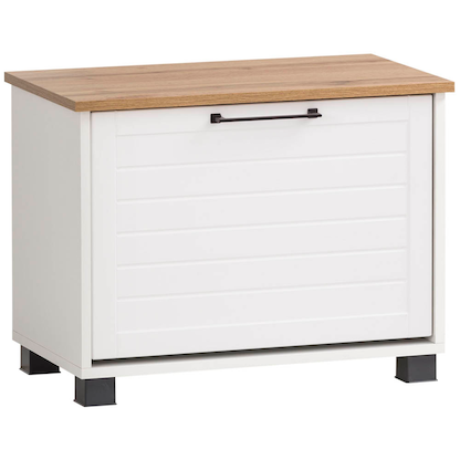 Artikelbild 6 für MÖBELPARTNER Schuhbank Jelda 154745 weiß, landhaus-eiche Holz 62,0 cm, Artikelnummer 172286