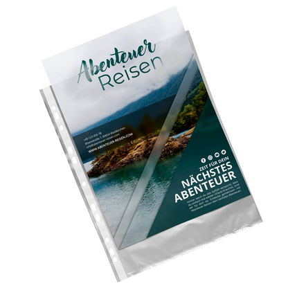 Artikelbild 5 für 100 Gera-Folien Prospekthüllen DIN A4 transparent genarbt 0,05 mm, Artikelnummer 540112