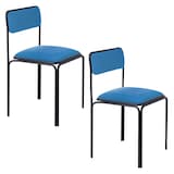 Artikelbild 1 für 2 meet powered by PAPERFLOW Besucherstühle BISTRO CHBISX2SC.06 blau Kunstleder, Artikelnummer 231736