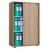 Artikelbild 1 für VCM my office Schiebetürenschrank XL Lona, 913949 eiche 2 Fachböden 70,0 x 37,0 x 110,0 cm, Artikelnummer 973206