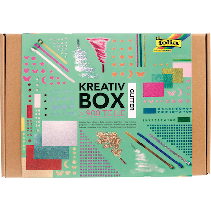 Artikelbild 2 für folia Bastelset Kreativbox Glitter 900-tlg. mehrfarbig, Artikelnummer 272894