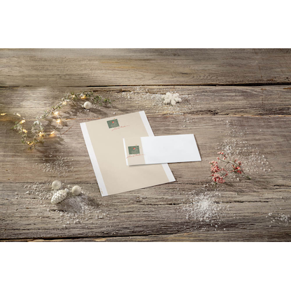 Artikelbild 2 für SIGEL Weihnachtsbriefpapier White Apple Motiv DIN A4 90 g/qm 100 Blatt, Artikelnummer 736977