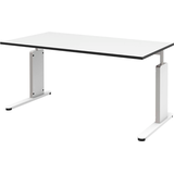 Artikelbild 1 für röhr Imperia höhenverstellbarer Schreibtisch weiß rechteckig, C-Fuß-Gestell weiß 160,0 x 80,0 cm, Artikelnummer 753204