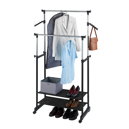 Artikelbild 4 für WENKO Teleskop-Garderobe All In schwarz Metall 89,5 x 117,0-169,0 cm, Artikelnummer 817474