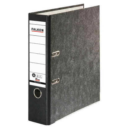 Artikelbild für FALKEN Recycling Ordner schwarz marmoriert Karton 8,0 cm DIN A4, Artikelnummer 872248