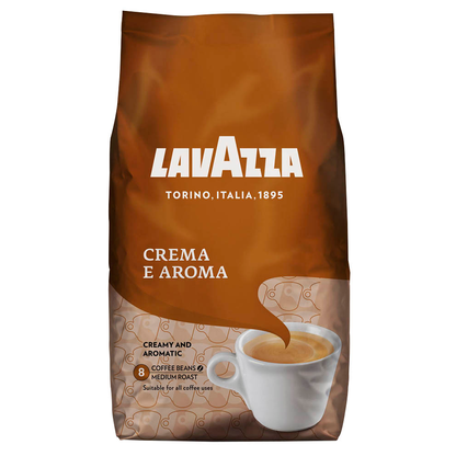 Artikelbild 1 für LAVAZZA CREMA E AROMA Kaffeebohnen, Arabica- und Robustabohnen kräftig, 1,0 kg, Artikelnummer 610022