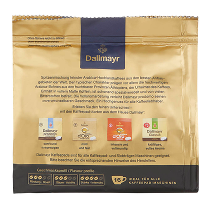Artikelbild 4 für Dallmayr prodomo Kaffeepads, Arabicabohnen 16 Pads, Artikelnummer 188007