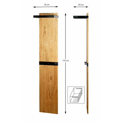 Artikelbild 2 für HAKU Möbel Wandgarderobe 54337 eiche Holz 5 Haken 35,0 x 175,0 cm, Artikelnummer 340408