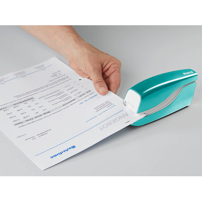 Artikelbild 4 für AKTION: LEITZ Elektrohefter NeXXt Series WOW 5566 eisblau-metallic mit Prämie nach Registrierung, Artikelnummer 208847