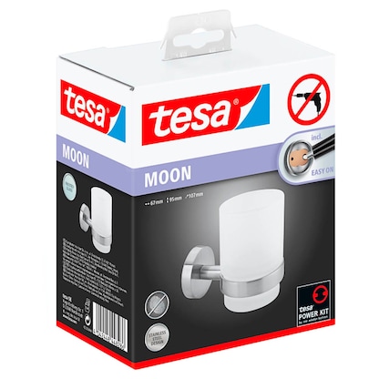 Artikelbild 3 für tesa Zahnputzbecher MOON silber, weiß, Artikelnummer 554594